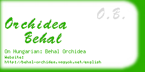 orchidea behal business card